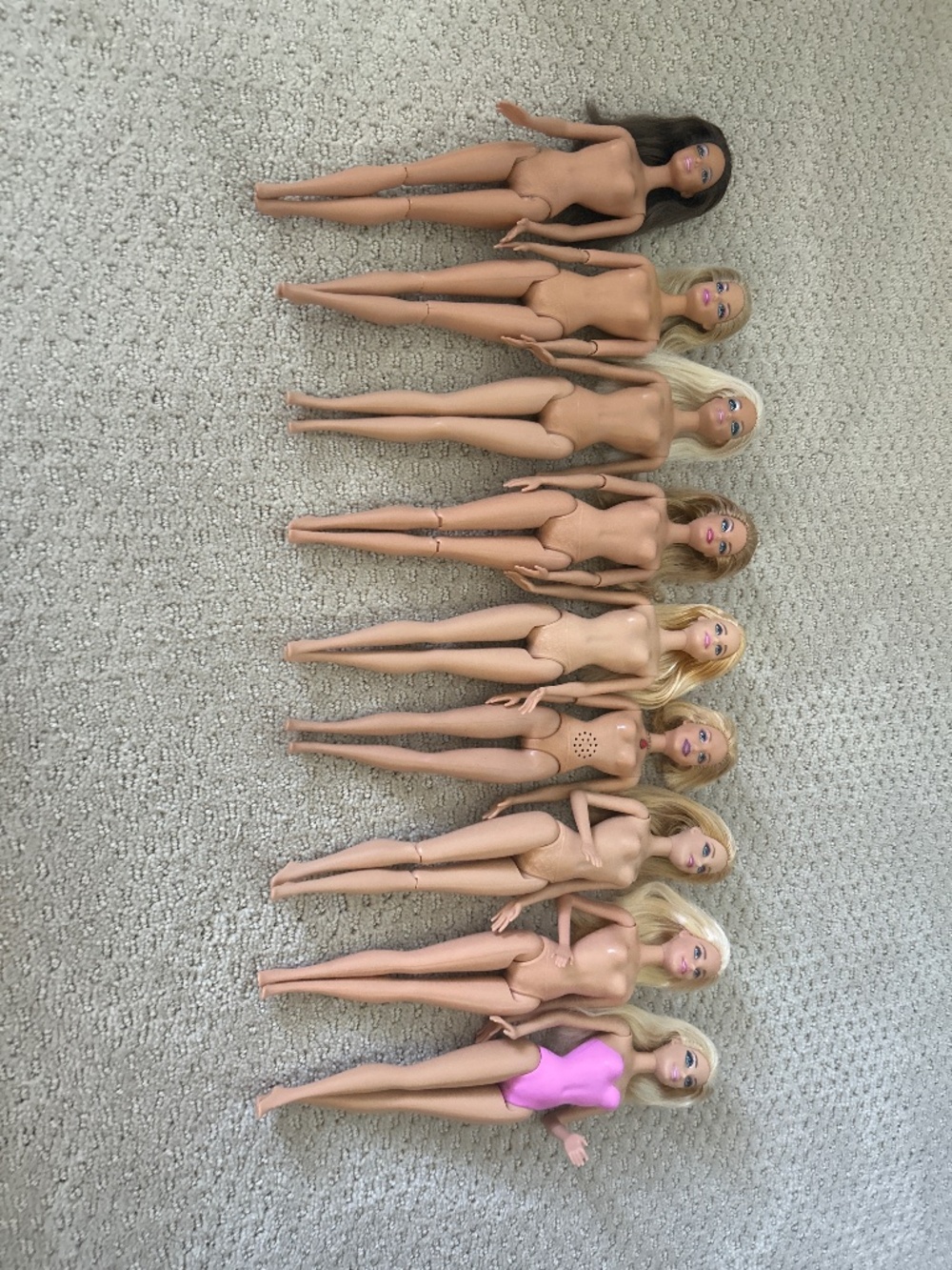 Set of 9 Barbie dolls